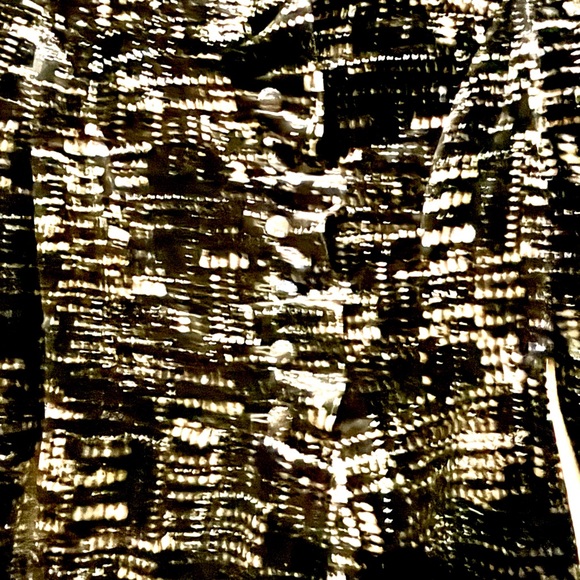 Gergio Armani Collezioni Women's Cut Ruffle Velvet BlazerJacket Silk Blend Sz 8 - Picture 7 of 12